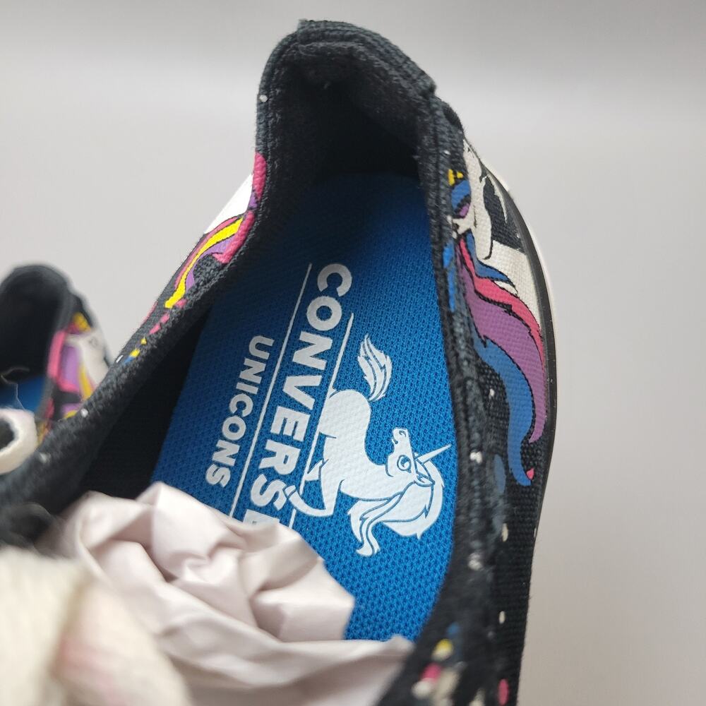 Converse All Star Chuck Taylor Rainbow Unicorn Black Galaxy Low Shoes Size 4.5 - Picture 8 of 13